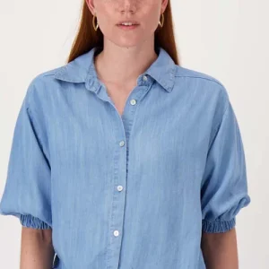 Zusss - Denim Blouse - Light Blue Denim