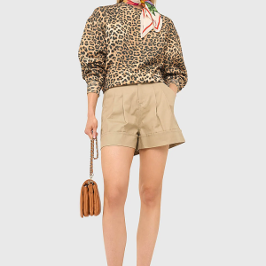 Beige Katoenen Shorts Dames Arthur