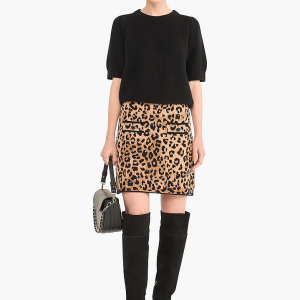 Rokje Gebreid Stretch Viscose Rodger Panterprint